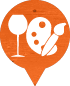 Wine and paint event icon